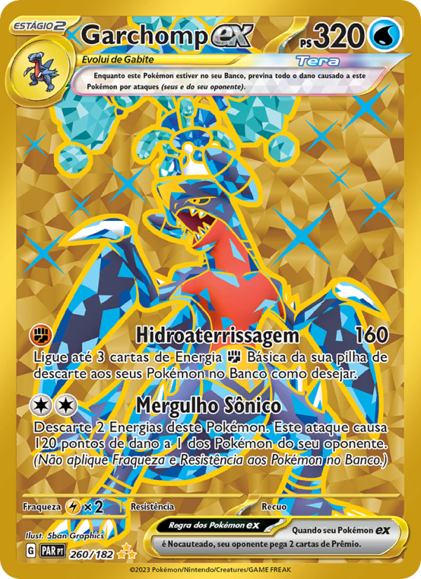 Garchomp ex 260 — Fenda Paradoxal (Portuguese Pokémon TCG card)