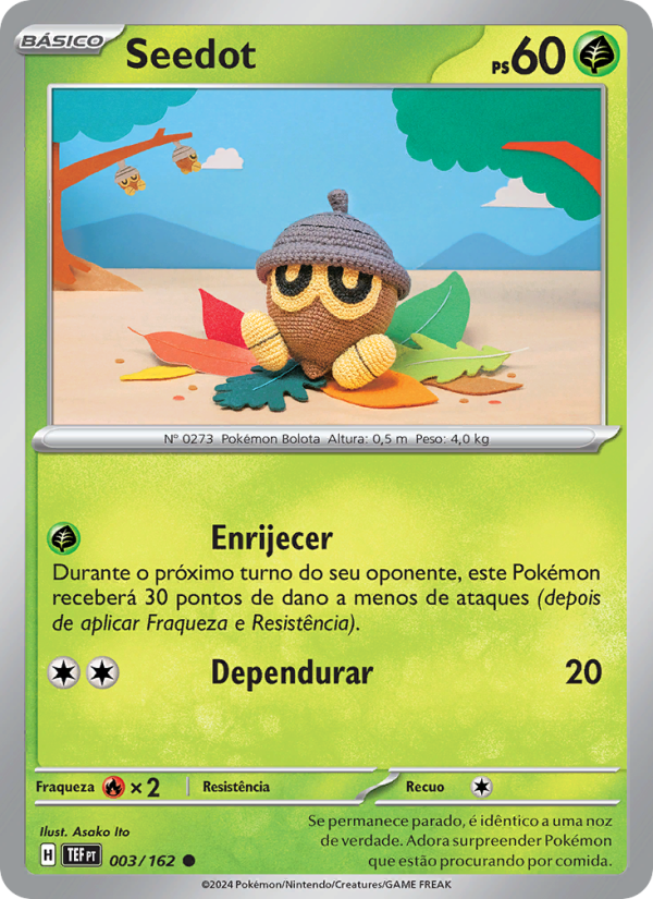Seedot 003 — Forças Temporais (Portuguese Pokémon TCG card)