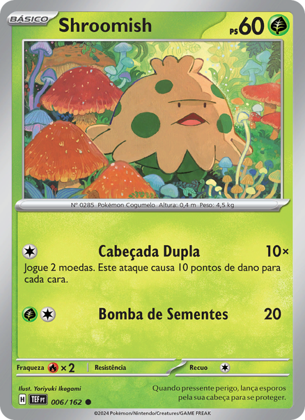 Shroomish 006 — Forças Temporais (Portuguese Pokémon TCG card)