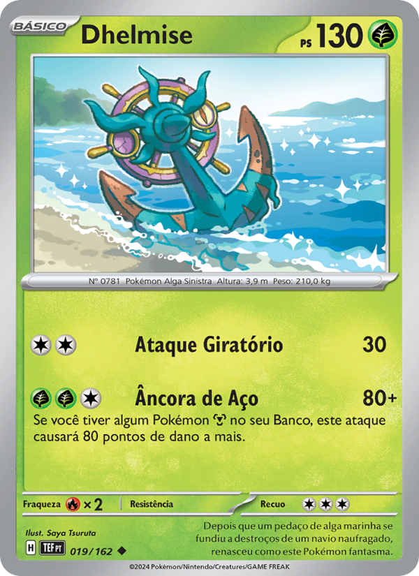 Dhelmise 019 — Temporal Forces (Portuguese Pokémon TCG card)
