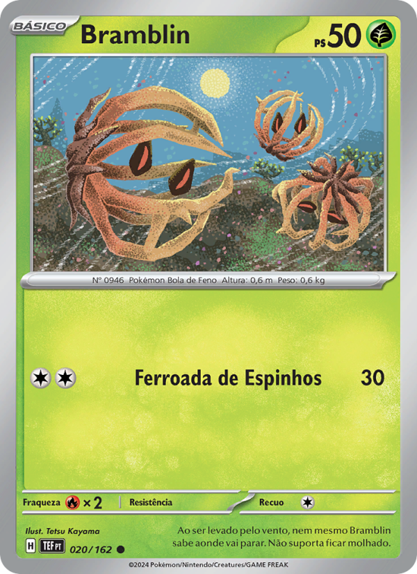 Bramblin 020 — Forças Temporais (Portuguese Pokémon TCG card)
