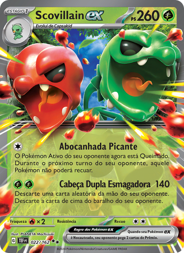 Scovillain ex 022 — Forças Temporais (Portuguese Pokémon TCG card)
