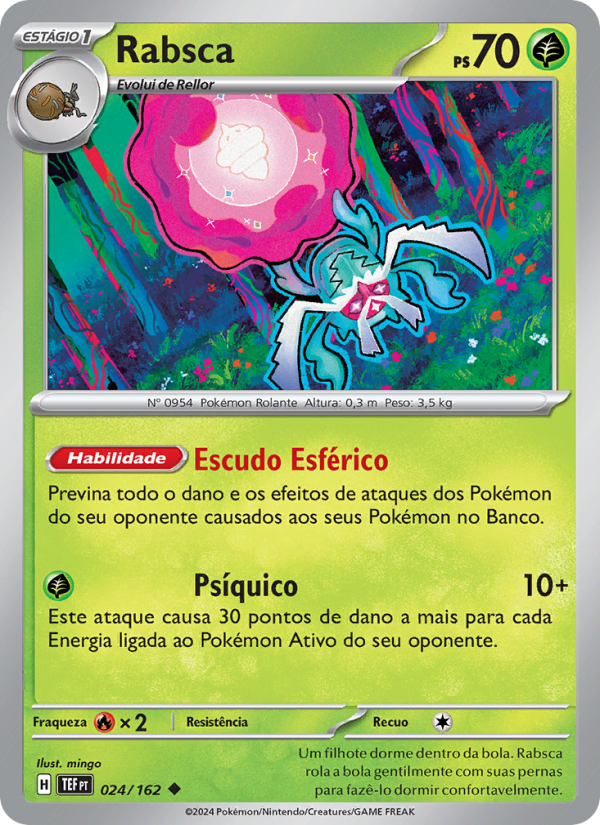 Rabsca 024 — Forças Temporais (Portuguese Pokémon TCG card)