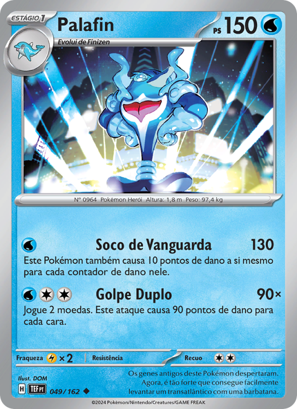 Palafin 049 — Temporal Forces (Portuguese Pokémon TCG card)