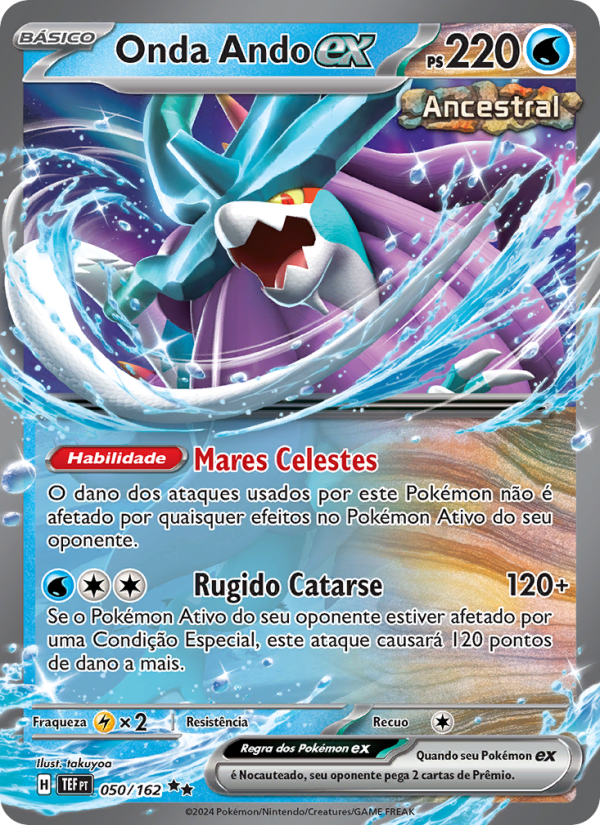 Onda Ando ex 050 — Temporal Forces (Portuguese Pokémon TCG card)