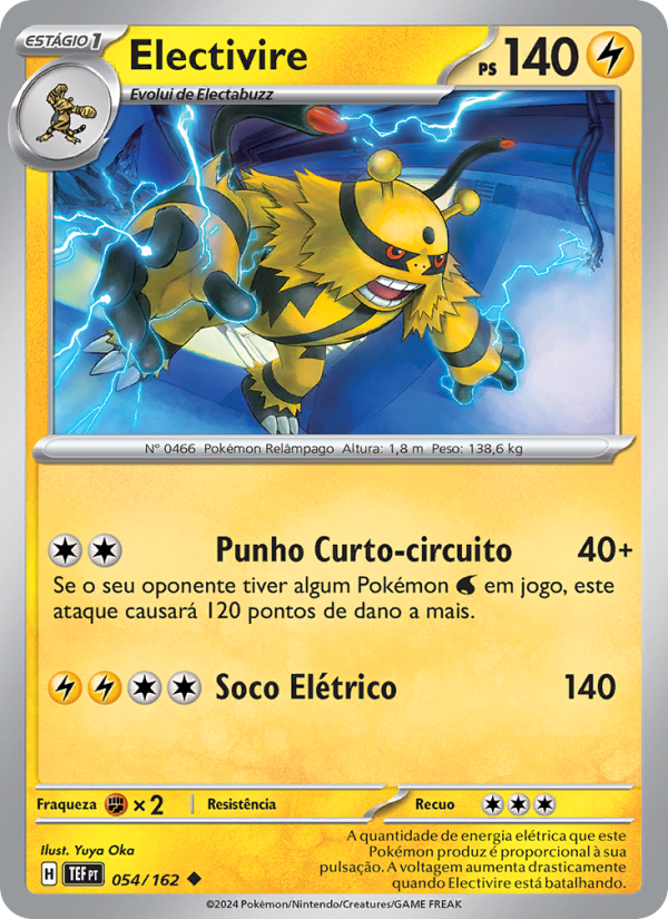 Electivire 054 — Temporal Forces (Portuguese Pokémon TCG card)