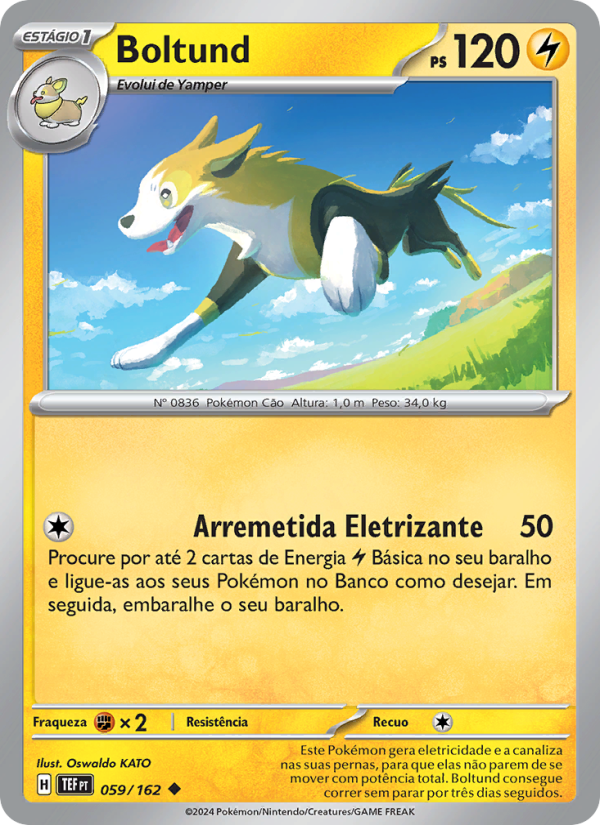 Boltund 059 — Forças Temporais (Portuguese Pokémon TCG card)