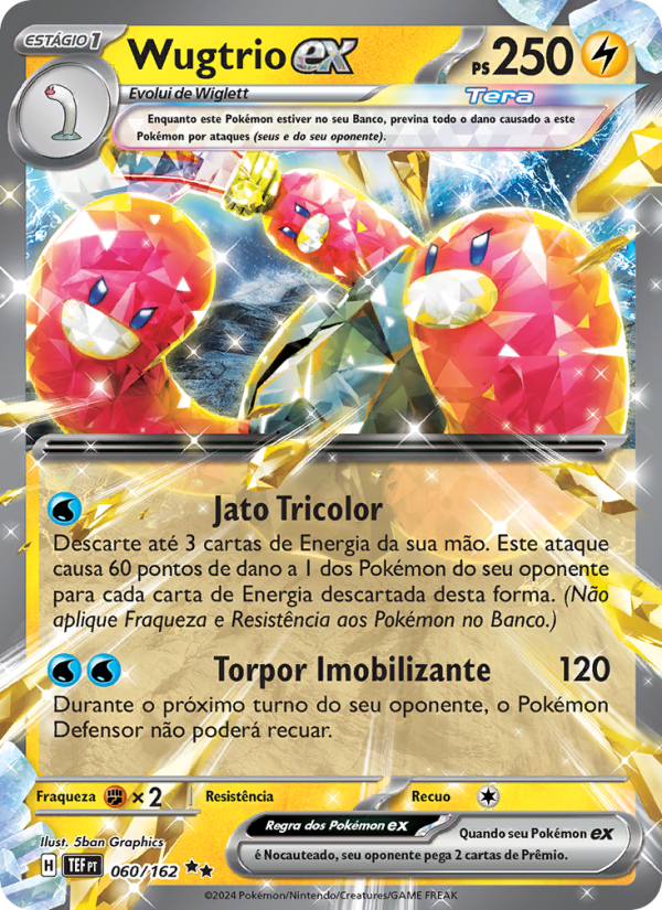 Wugtrio ex 060 — Forças Temporais (Portuguese Pokémon TCG card)