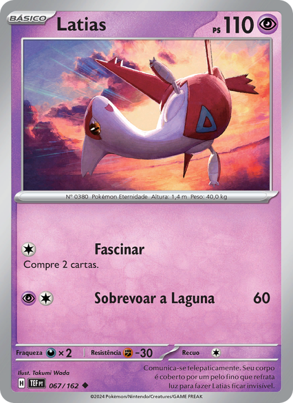 Latias 067 — Forças Temporais (Portuguese Pokémon TCG card)