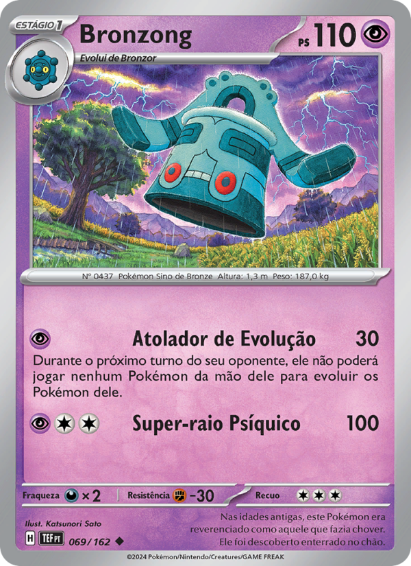 Bronzong 069 — Temporal Forces (Portuguese Pokémon TCG card)