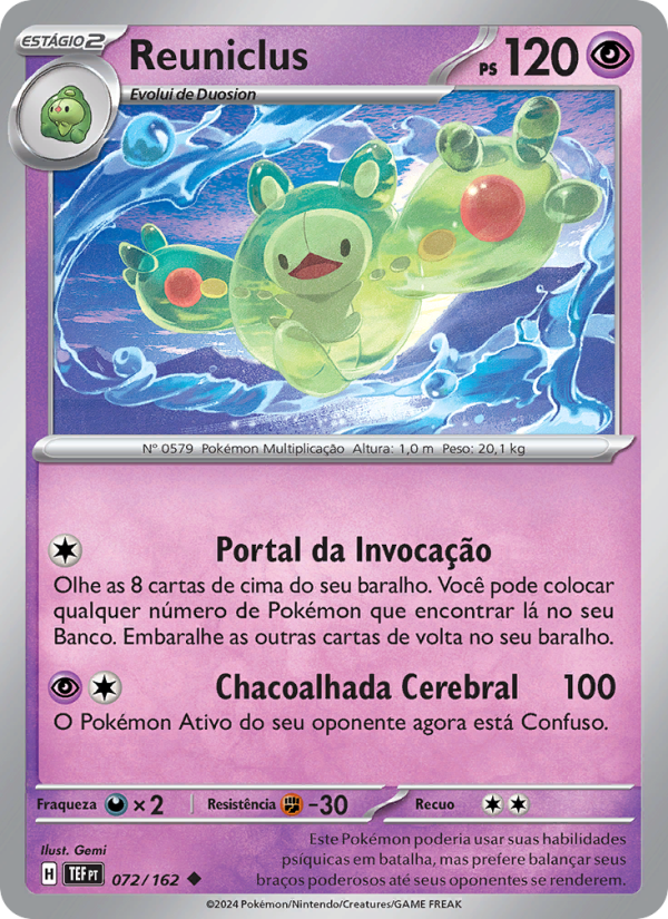 Reuniclus 072 — Temporal Forces (Portuguese Pokémon TCG card)