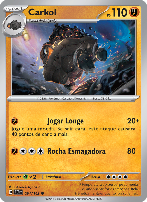 Carkol 094 — Forças Temporais (Portuguese Pokémon TCG card)