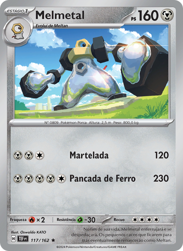Melmetal 117 — Forças Temporais (Portuguese Pokémon TCG card)