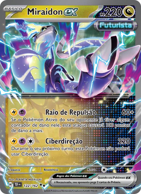 Miraidon ex 122 — Forças Temporais (Portuguese Pokémon TCG card)