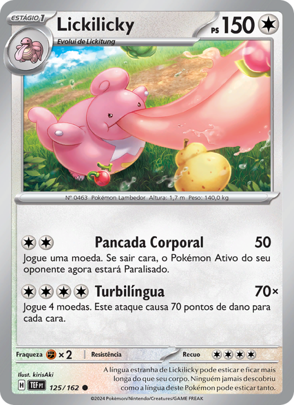 Lickilicky 125 — Temporal Forces (Portuguese Pokémon TCG card)