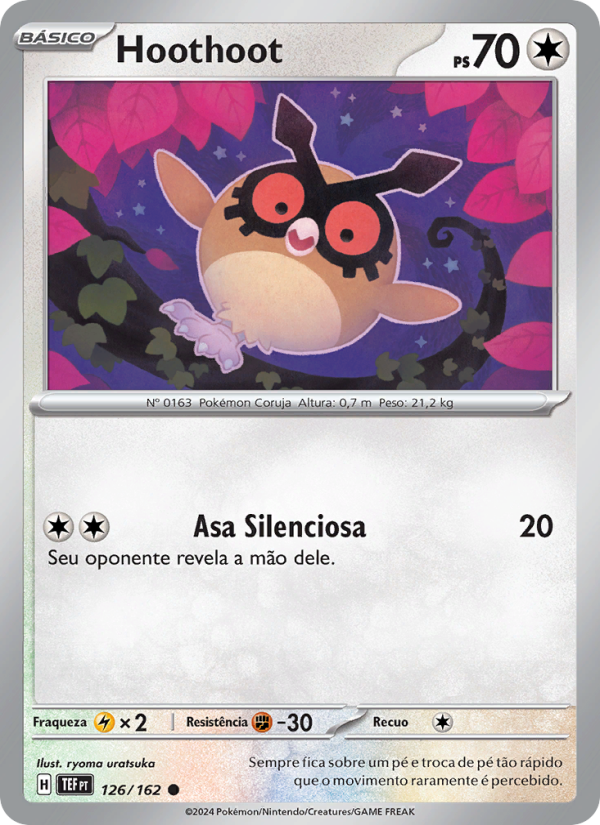 Hoothoot 126 — Forças Temporais (Portuguese Pokémon TCG card)