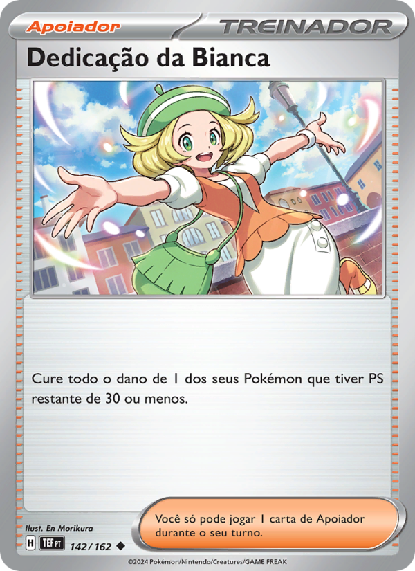 Dedicação da Bianca 142 — Forças Temporais (Portuguese Pokémon TCG card)