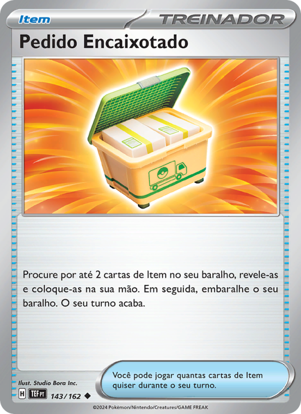 Pedido Encaixotado 143 — Temporal Forces (Portuguese Pokémon TCG card)