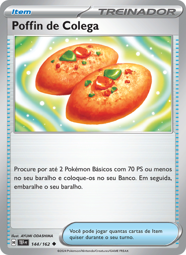 Poffin de Colega 144 — Temporal Forces (Portuguese Pokémon TCG card)