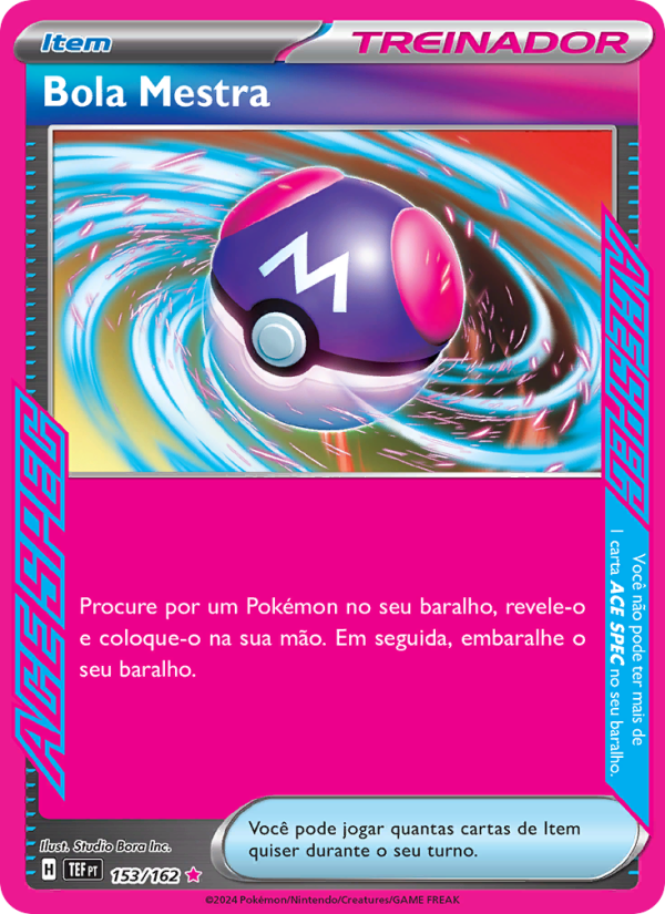Bola Mestra 153 — Forças Temporais (Portuguese Pokémon TCG card)