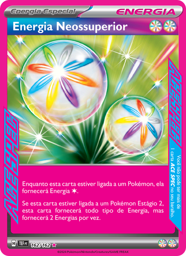 Energia Neossuperior 162 — Temporal Forces (Portuguese Pokémon TCG card)