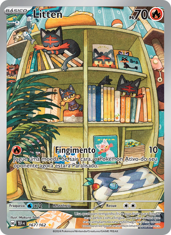 Litten 167 — Forças Temporais (Portuguese Pokémon TCG card)