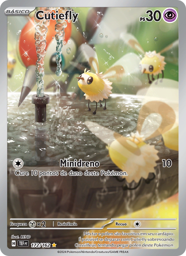 Cutiefly 172 — Forças Temporais (Portuguese Pokémon TCG card)