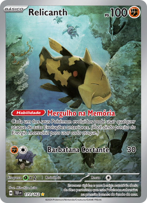Relicanth 173 — Forças Temporais (Portuguese Pokémon TCG card)