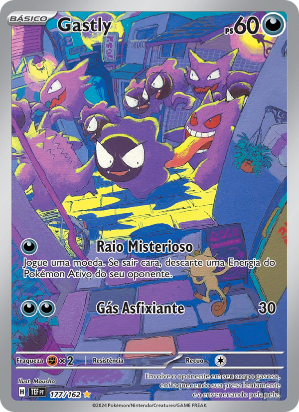 Gastly 177 — Temporal Forces (Portuguese Pokémon TCG card)