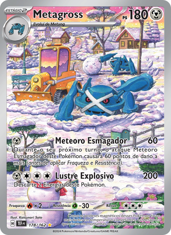 Metagross 178 — Forças Temporais (Portuguese Pokémon TCG card)