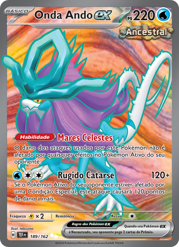 Onda Ando ex 189 — Temporal Forces (Portuguese Pokémon TCG card)