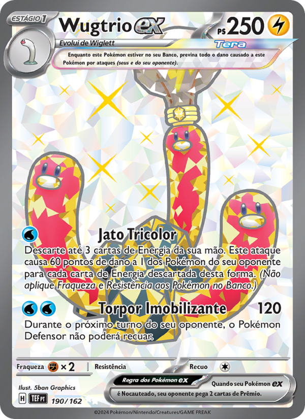 Wugtrio ex 190 — Temporal Forces (Portuguese Pokémon TCG card)