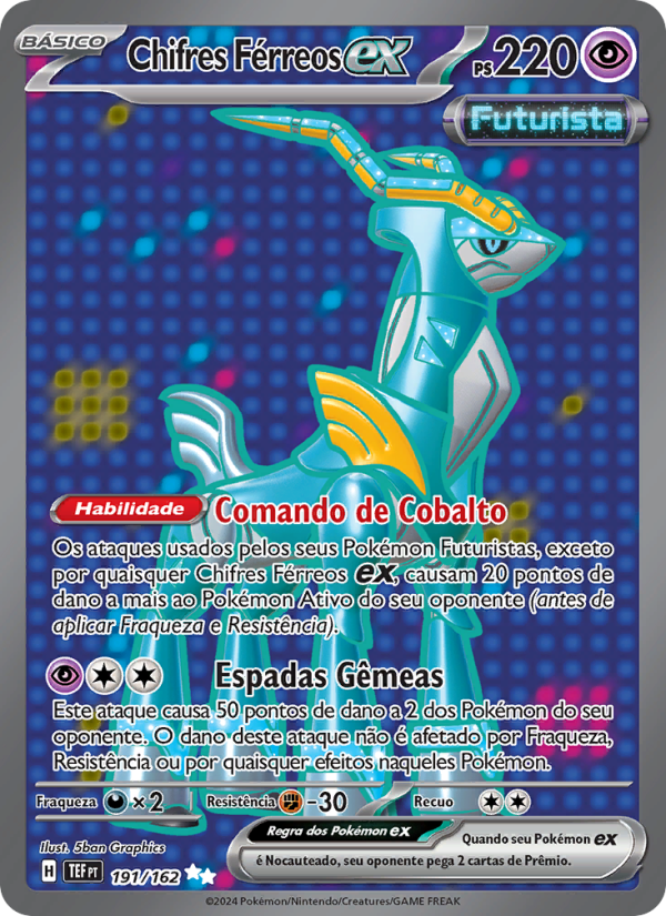 Chifres Férreos ex 191 — Forças Temporais (Portuguese Pokémon TCG card)