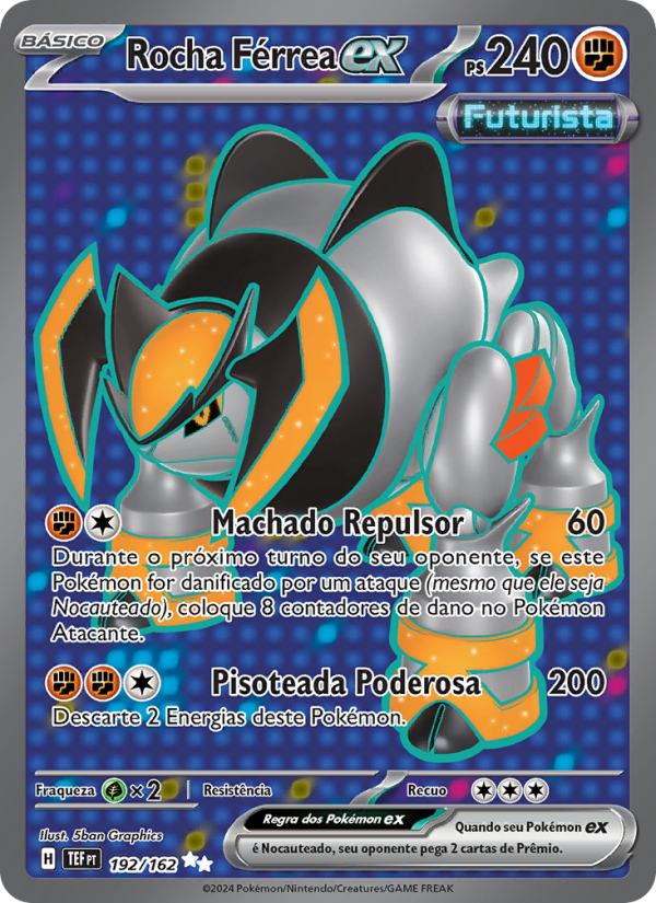 Rocha Férrea ex 192 — Temporal Forces (Portuguese Pokémon TCG card)