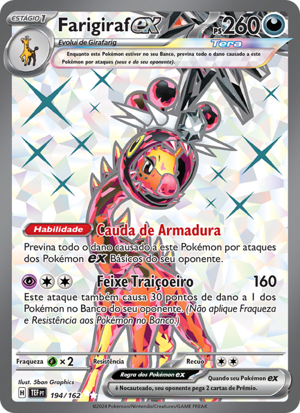 Farigiraf ex 194 — Forças Temporais (Portuguese Pokémon TCG card)