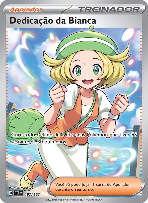 Dedicação da Bianca 197 — Forças Temporais (Portuguese Pokémon TCG card)