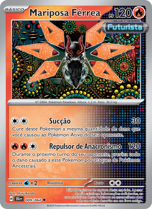 Mariposa Férrea 009 — Fábulas Nebulosas (Portuguese Pokémon TCG card)