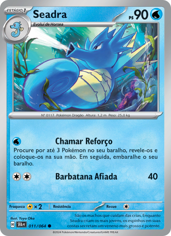 Seadra 011 — Fábulas Nebulosas (Portuguese Pokémon TCG card)