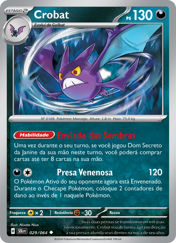 Crobat 029 — Fábulas Nebulosas (Portuguese Pokémon TCG card)