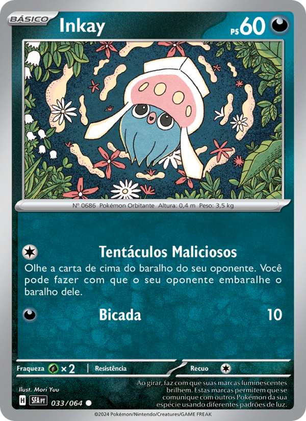 Inkay 033 — Fábulas Nebulosas (Portuguese Pokémon TCG card)