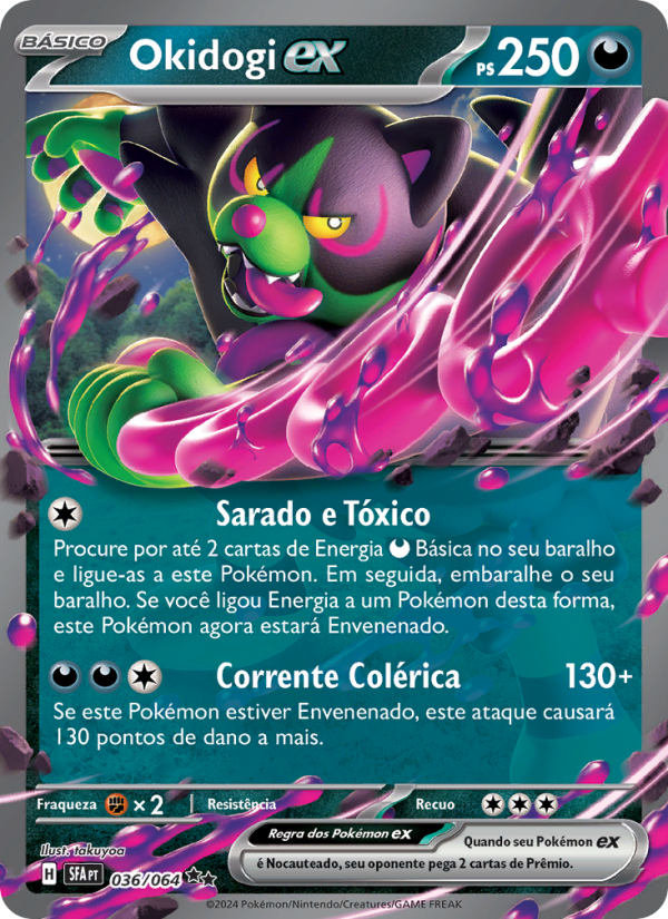 Okidogi ex 036 — Fábulas Nebulosas (Portuguese Pokémon TCG card)