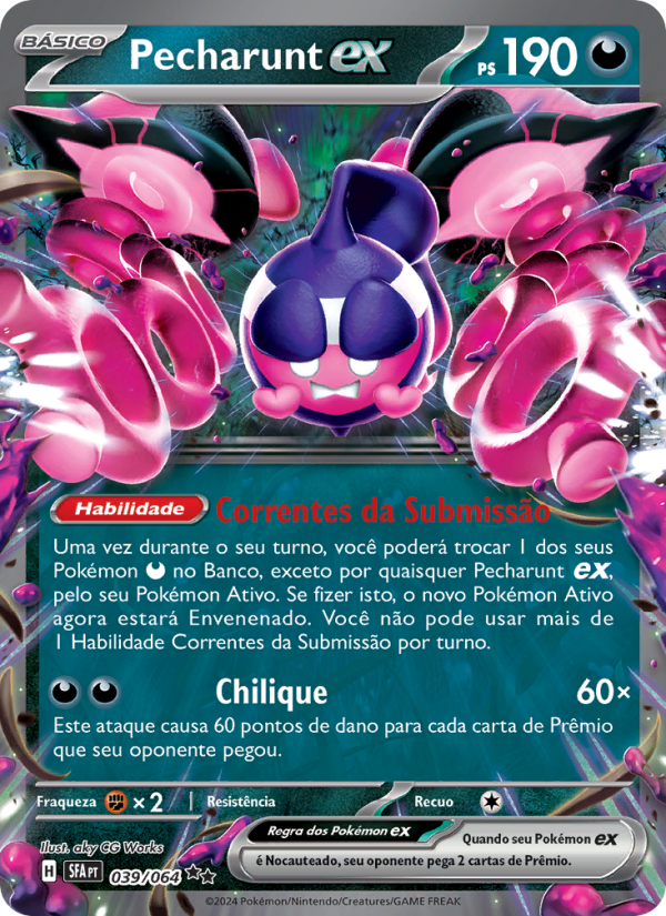 Pecharunt ex 039 — Fábulas Nebulosas (Portuguese Pokémon TCG card)
