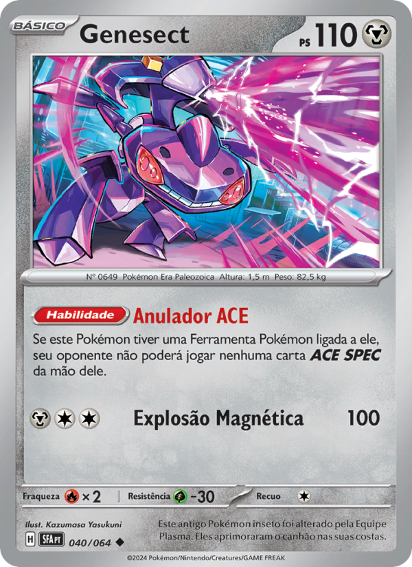 Genesect 040 — Fábulas Nebulosas (Portuguese Pokémon TCG card)