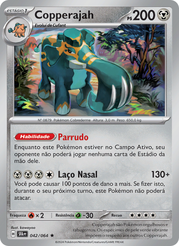 Copperajah 042 — Fábulas Nebulosas (Portuguese Pokémon TCG card)