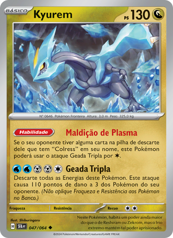 Kyurem 047 — Fábulas Nebulosas (Portuguese Pokémon TCG card)