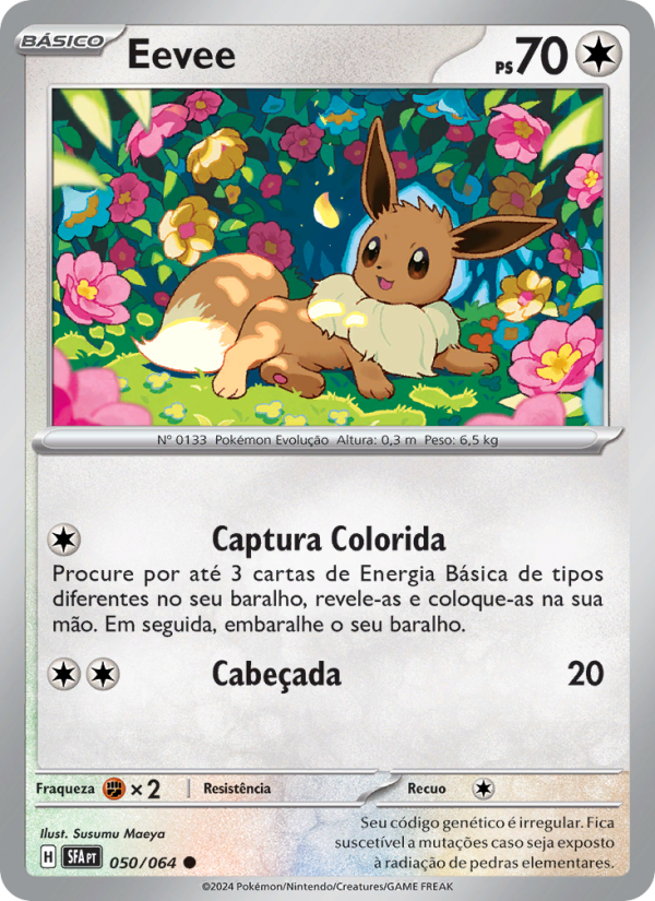 Eevee 050 — Fábulas Nebulosas (Portuguese Pokémon TCG card)
