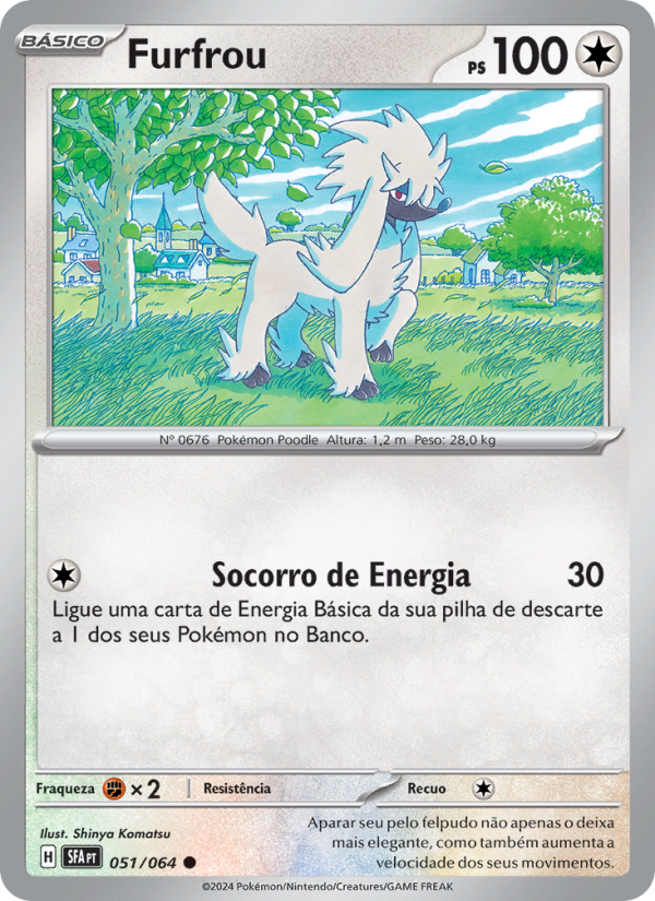 Furfrou 051 — Nebel der Sagen (Portuguese Pokémon TCG card)