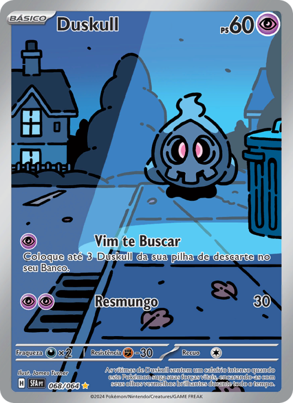Duskull 068 — Fábulas Nebulosas (Portuguese Pokémon TCG card)