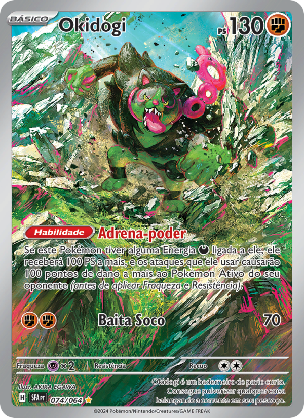 Okidogi 074 — Fábulas Nebulosas (Portuguese Pokémon TCG card)