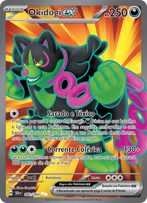 Okidogi ex 082 — Fábulas Nebulosas (Portuguese Pokémon TCG card)